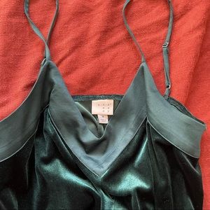 velvet emerald green dress